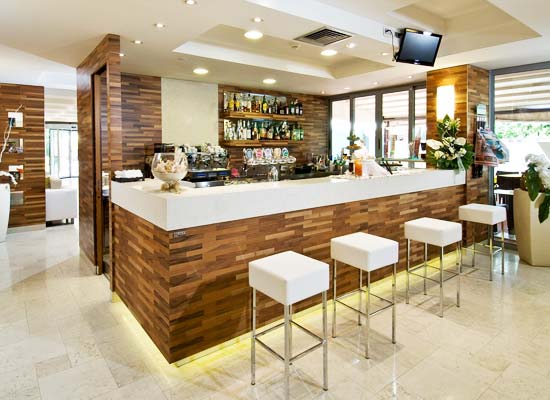 The hotel bar