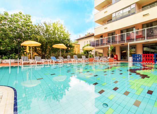 The hotel swimming pool